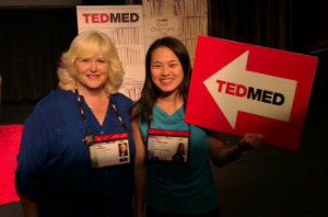 Amy Berman, left, with geriatrician and social media maven Wen Dombrowski at TedMed 2013.
