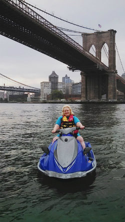 A great life ... jet skiing to the Statue of Liberty.