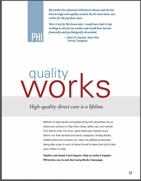 PHI Caring Works Brochure Quality Works page