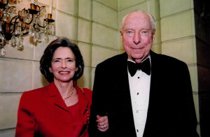 Kathryn Dineen Wriston, left, and Walter B. Wriston, circa early 2000s.