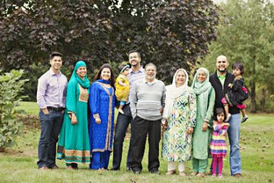 Dr. Amjad and his family in 2014.