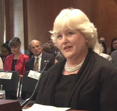 Amy Berman testifies before the Senate Special Committee on Aging.
