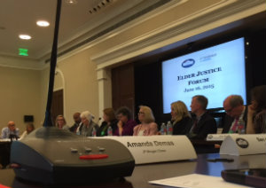Terry Fulmer attends a White House Conference on Aging Forum on Elder Justice